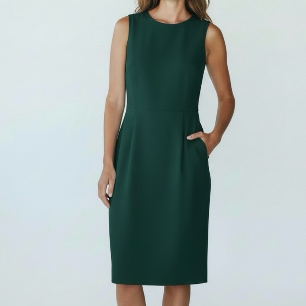💚Celine Emerald Silk Shift Dress | Made in France | Timeless Parisian Chic